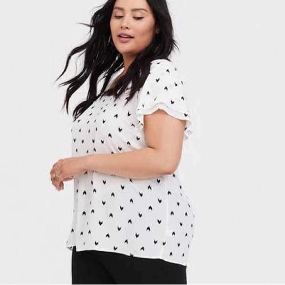 Torrid Georgette Flutter Sleeve Blouse - Picture 4 of 10